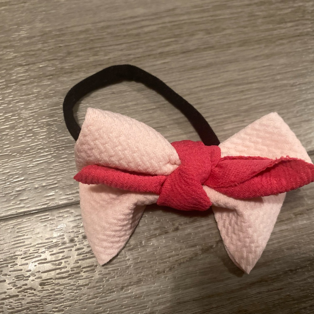 Pink Bow Headband